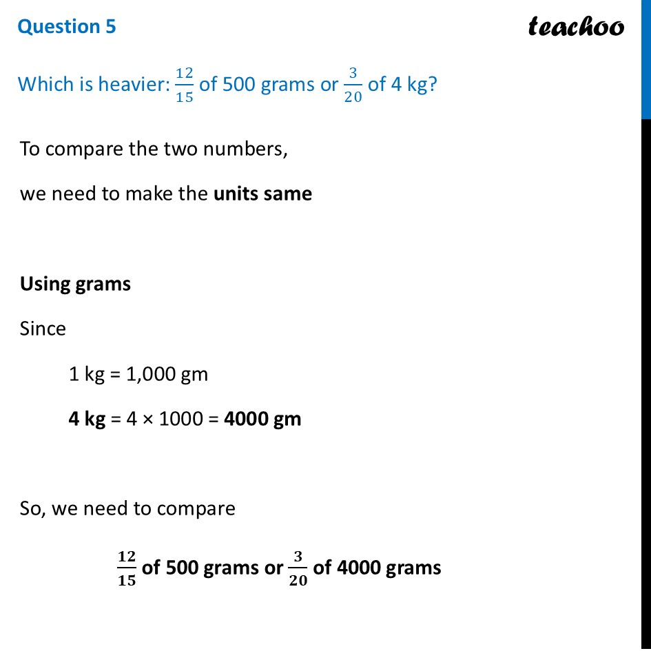 [Ganita Prakash] Which is heavier: 12/15 of 500 grams or 3/20 of 4 kg - Figure it out - Page 183, 184