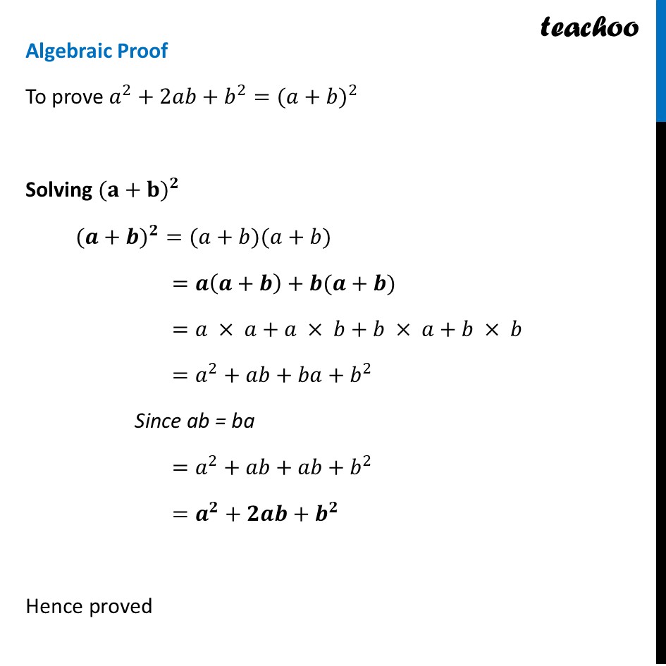 part 3 - Visualising Algebraic Identities - Visualising Algebraic Identities - Chapter 4 Class 9 - Exploring Algebraic Identities (Ganita Manjari I) - Class 9