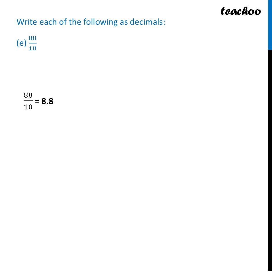 part 4 - Worksheet on converting Fractions to Decimals - Fractions to Decimals - Chapter 3 Class 7 - A peek beyond the Point (Ganita Prakash) - Class 7 (Ganita Prakash & Old NCERT)