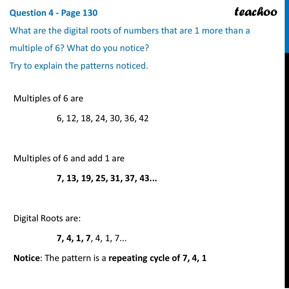 What are the digital roots of numbers that are 1 more than a multiple - Digital Roots