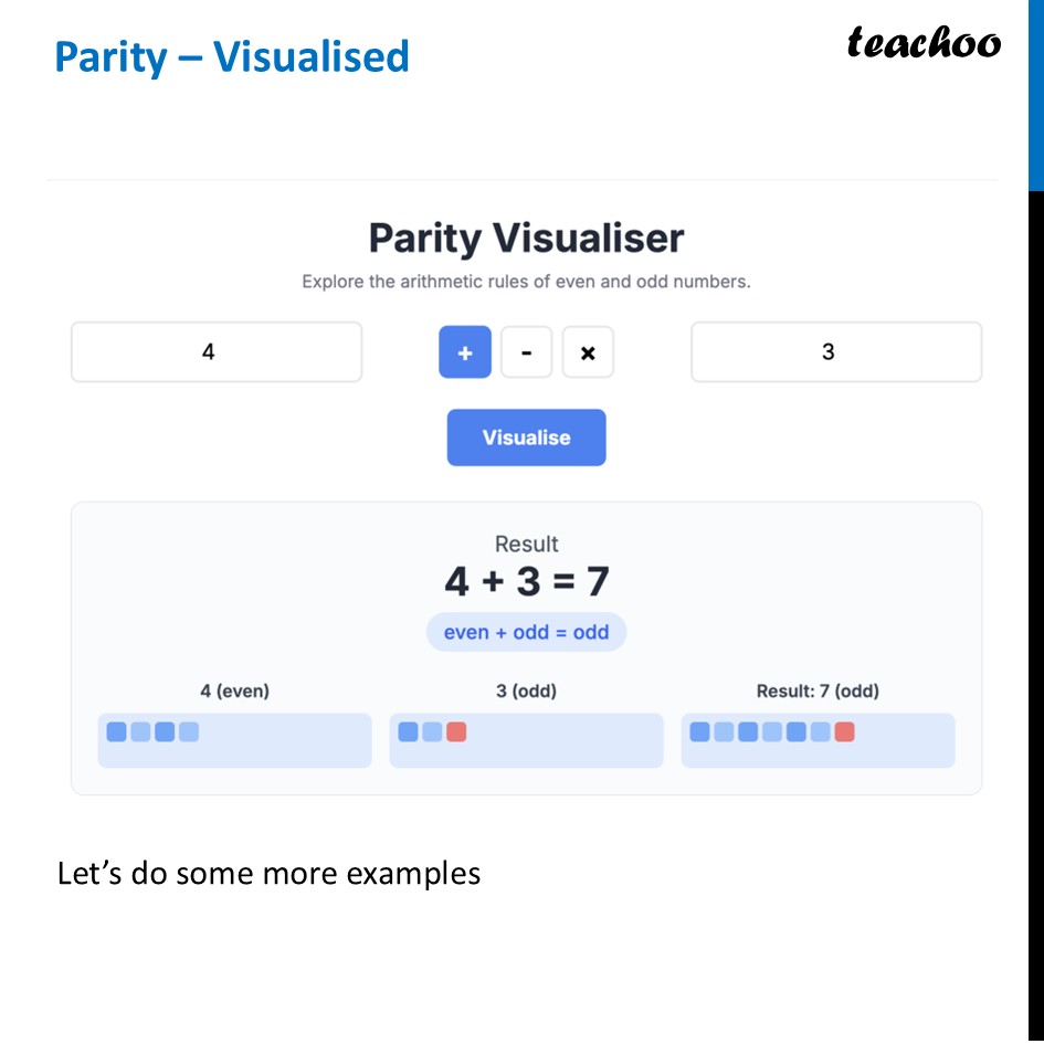 [Number Play] Parity – Visualised - with 5+ Examples [Ganita Prakash] - Parity