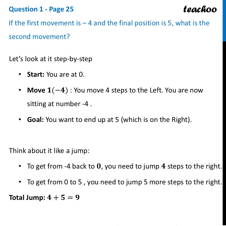 If the first movement is – 4 and the final position is 5, what is - Carrom Coin Integers