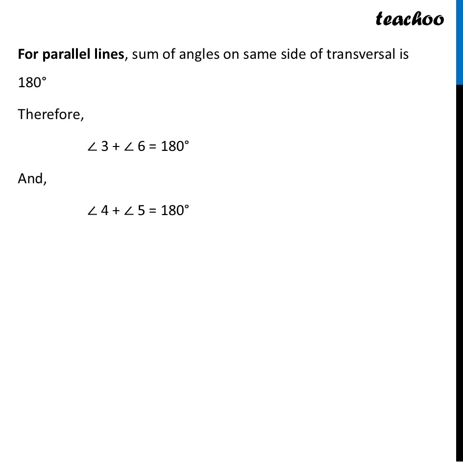 part 2 - Interior angle on Same side of Transversal - Interior angle on Same side of Transversal - Chapter 5 Class 7 - Parallel and Intersecting Lines (Ganita Prakash) - Class 7 (Ganita Prakash & Old NCERT)