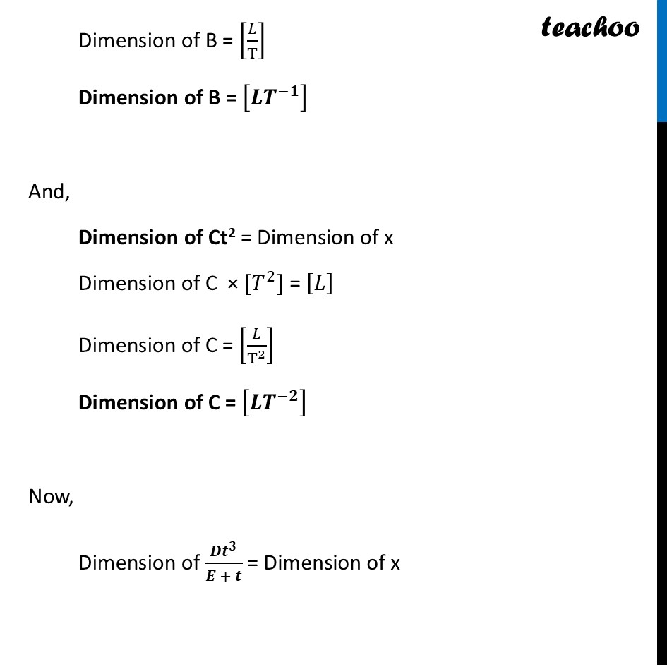 part 5 - Principle of Homogeneity of Dimensions - Concepts - Chapter 1 - Units and Measurement - Physics Class 11