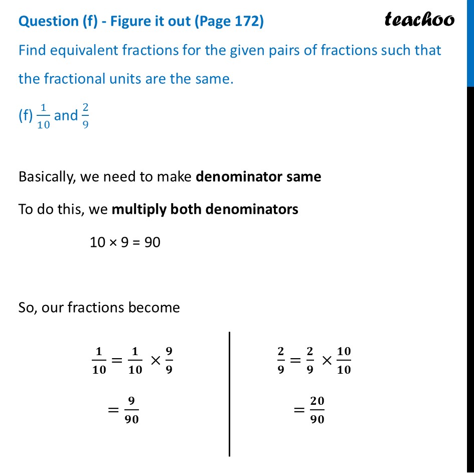 part 11 - Question (a) to (h) - Figure it out (Page 172) - Questions - Page 168 to 172 - Chapter 7 Class 6 - Fractions (Ganita Prakash) - Class 6 (Ganita Prakash & Old NCERT)