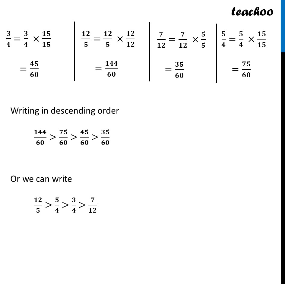 part 2 - Question 3 (b) - Page 174 - Comparing Fractions - Chapter 7 Class 6 - Fractions (Ganita Prakash) - Class 6 (Ganita Prakash & Old NCERT)