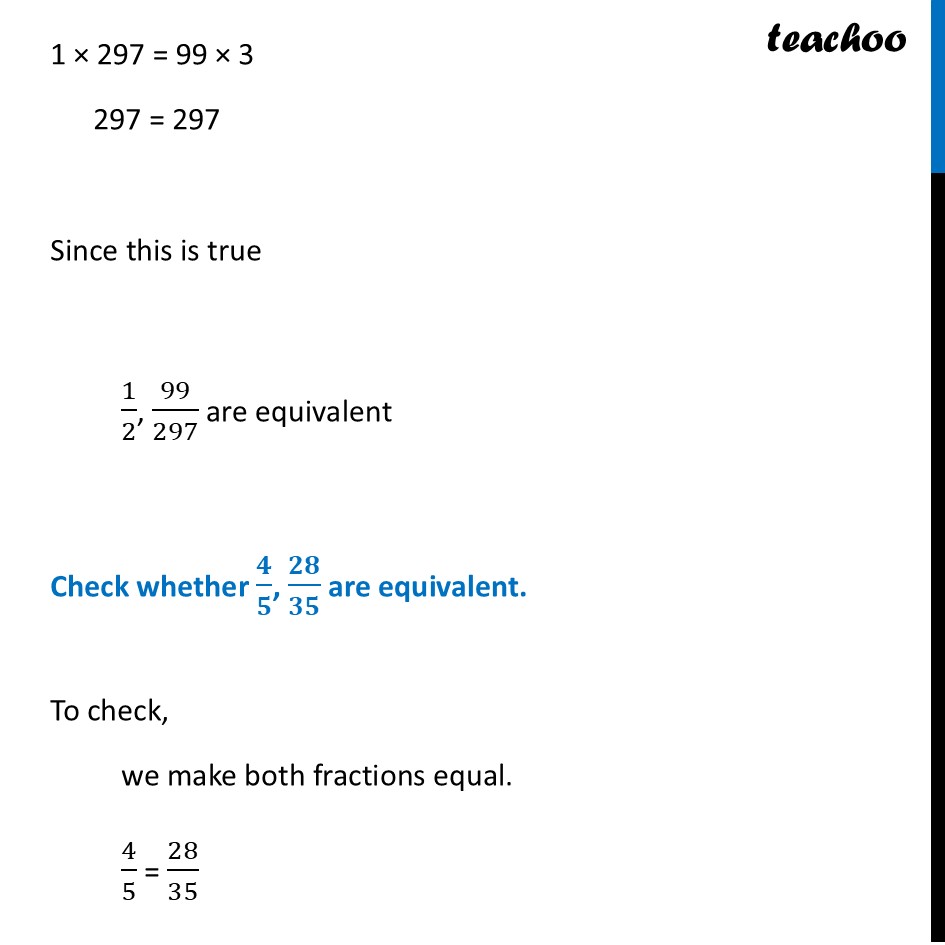 part 3 - Checking whether fractions are equivalent - Equivalent Fractions - Chapter 7 Class 6 - Fractions (Ganita Prakash) - Class 6 (Ganita Prakash & Old NCERT)