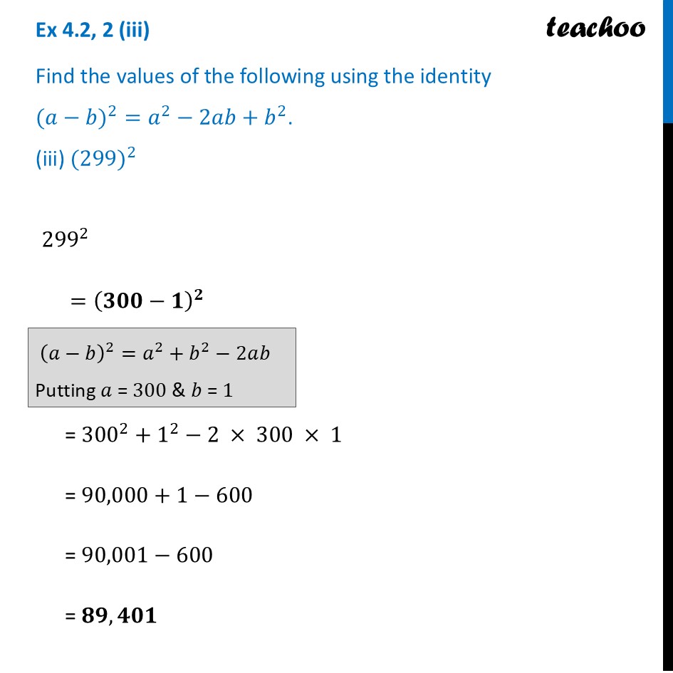 part 3 - Ex 4.2, 2 - Exercise Set 4.2 - Chapter 4 Class 9 - Exploring Algebraic Identities (Ganita Manjari I) - Class 9