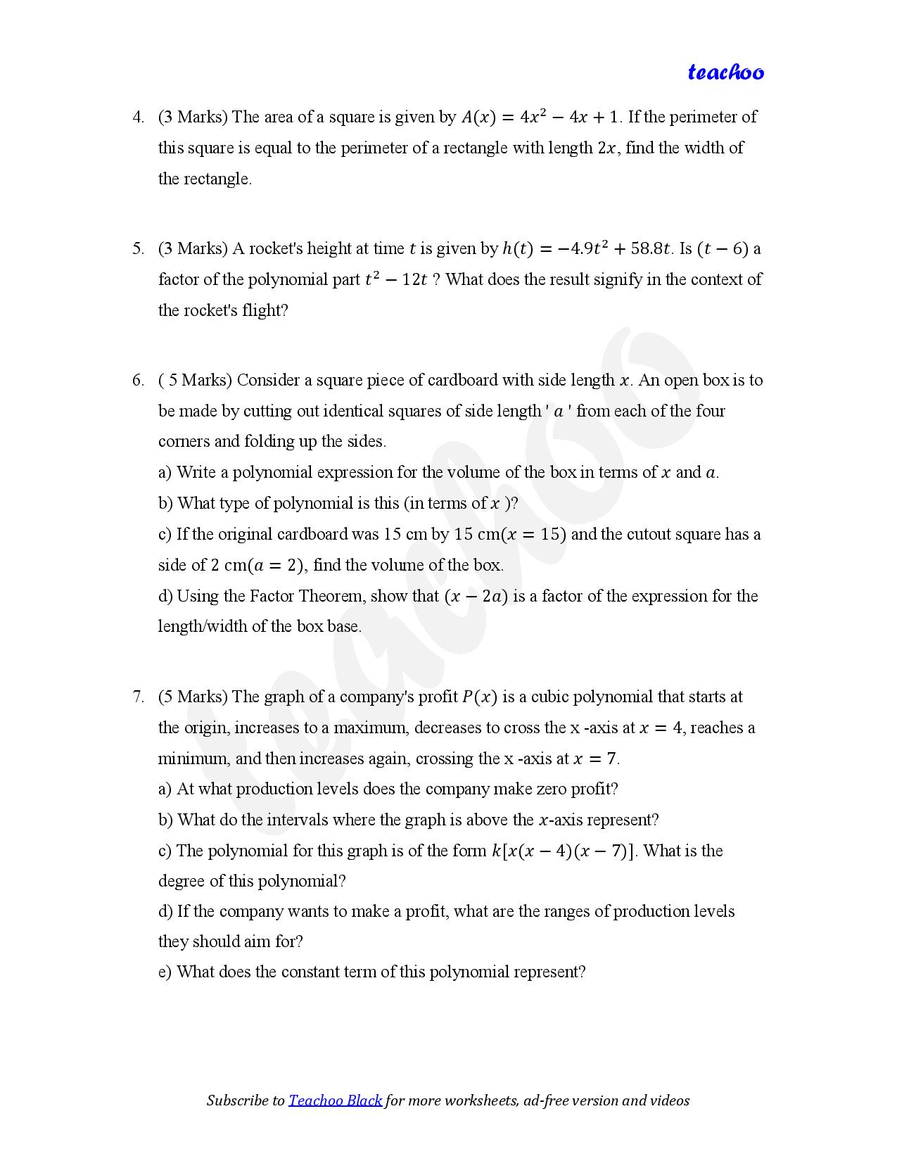 part 2 - Mix Questions - Worksheet 2 - Teachoo Questions - Mix - Serial order wise - Chapter 2 Class 9 Polynomials