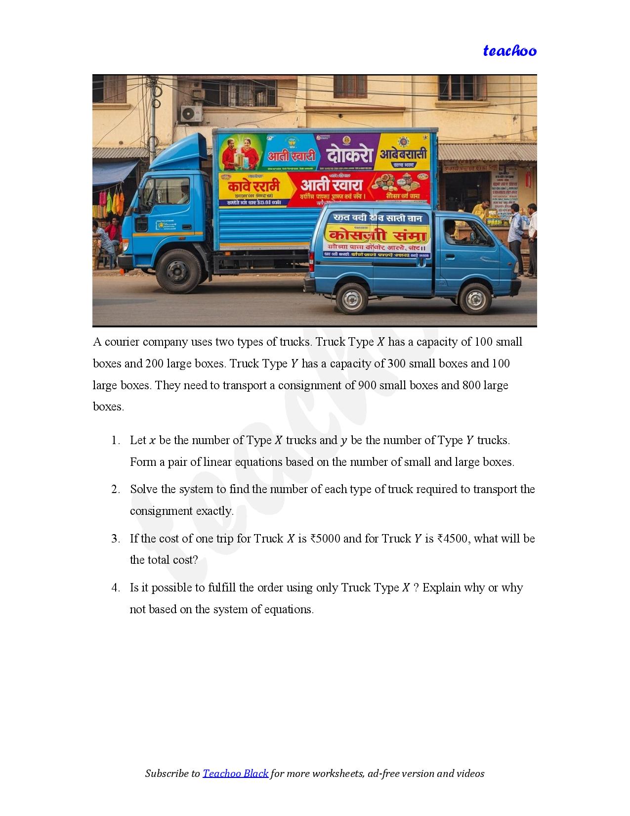 part 2 - Case Based Questions - Worksheet 2 - Teachoo Questions - Case Based - Serial order wise - Chapter 3 Class 10 Pair of Linear Equations in Two Variables