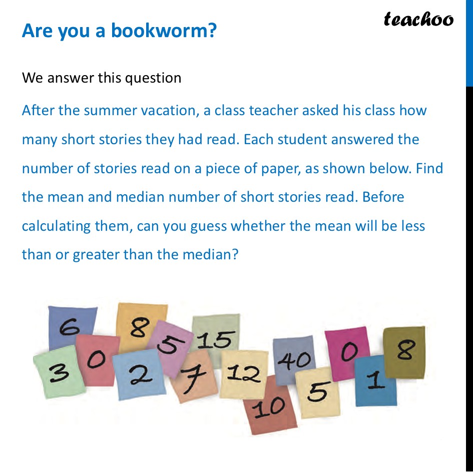 Are you a bookworm? With Questions - [Class 7 Part 2 Ganita Prakash] - Median vs. Mean