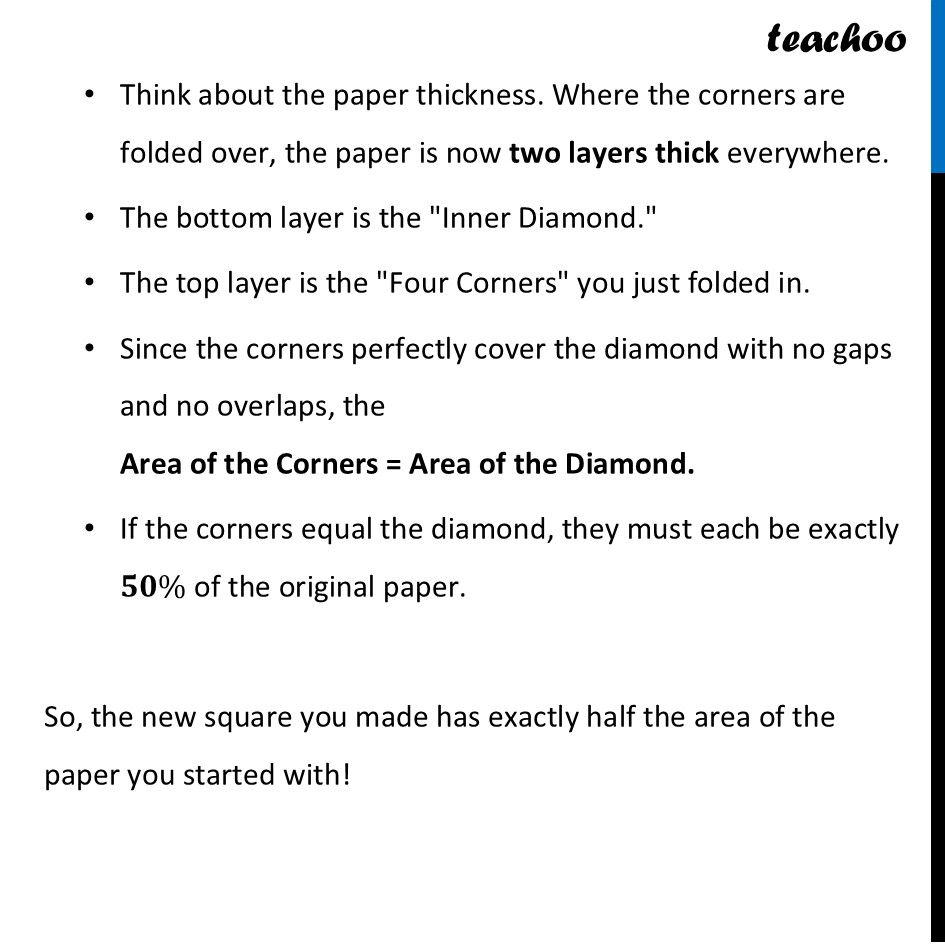 part 3 - Halving a square using Paper - Halving a square - Chapter 2 Class 8 - The Baudhayana-Pythagoras Theorem (Ganita Part 2) - Class 8 (Ganita Prakash - 1, 2 & Old NCERT)