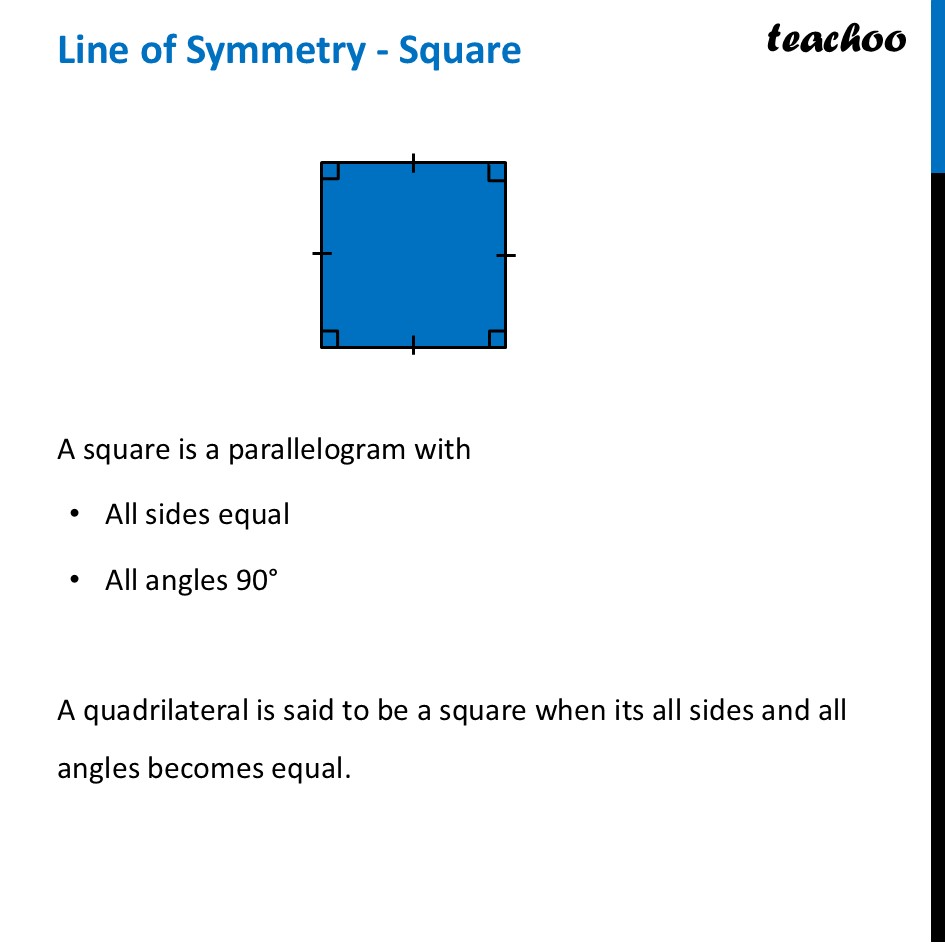 Line of Symmetry - Square [Class 6 Ganita Prakash] - Teachoo - Figures with more than one line of symmetry