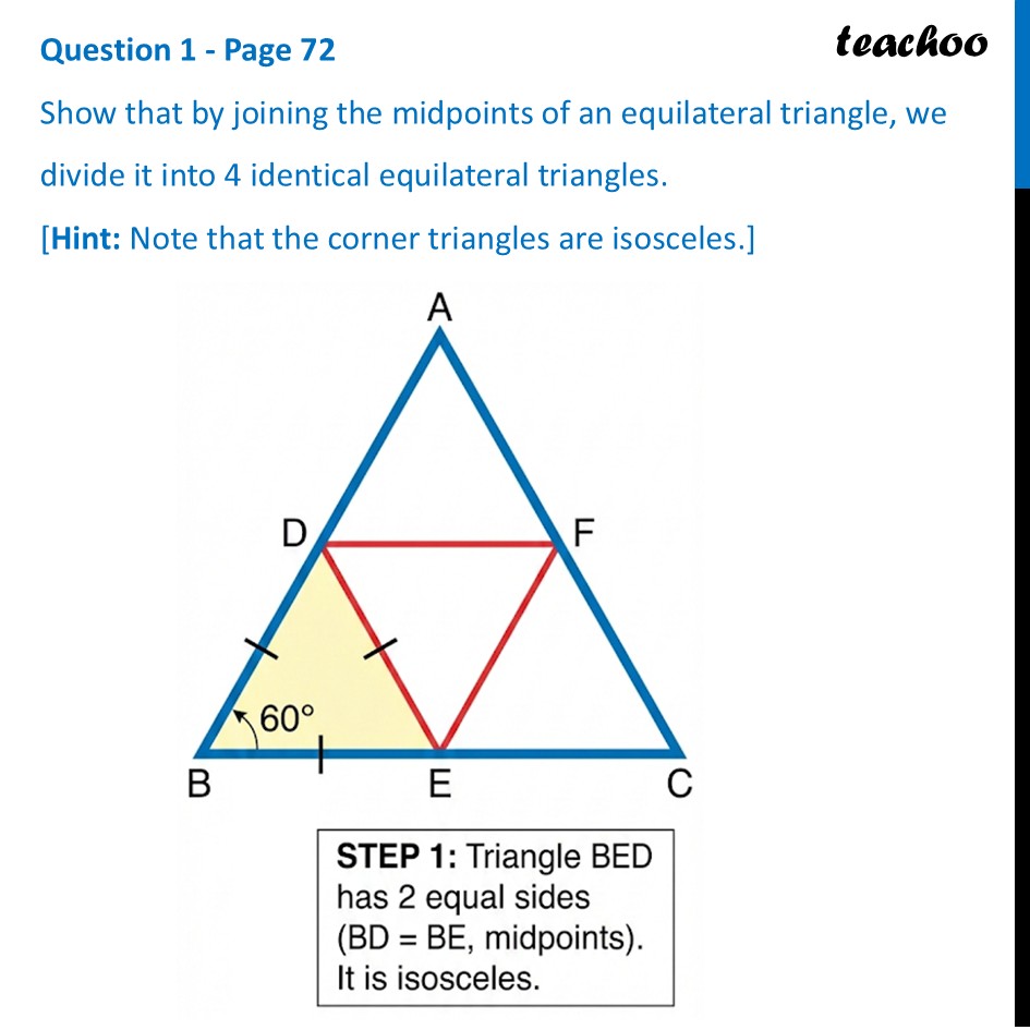 [Maths] Show that by joining the midpoints of an equilateral triangle - Sierpinski Gasket