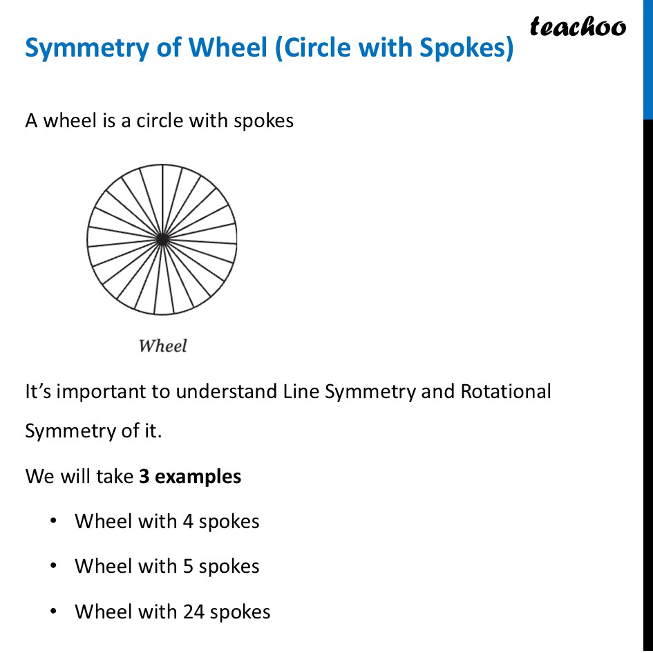 Symmetry of Wheel (Circle with Spokes) - with 2+ Examples - Teachoo - Symmetries of a Circle