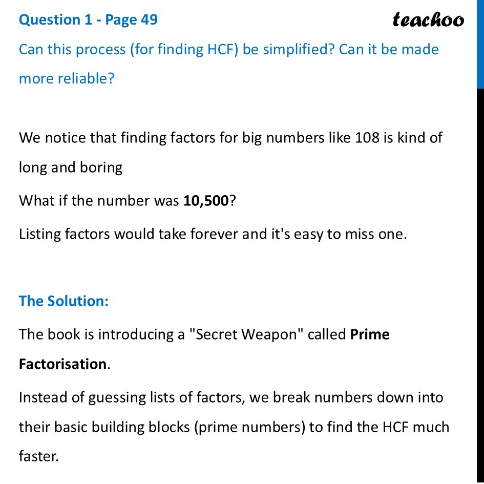 Can this process (for finding HCF) be simplified? Can it be made more - The Greatest of All