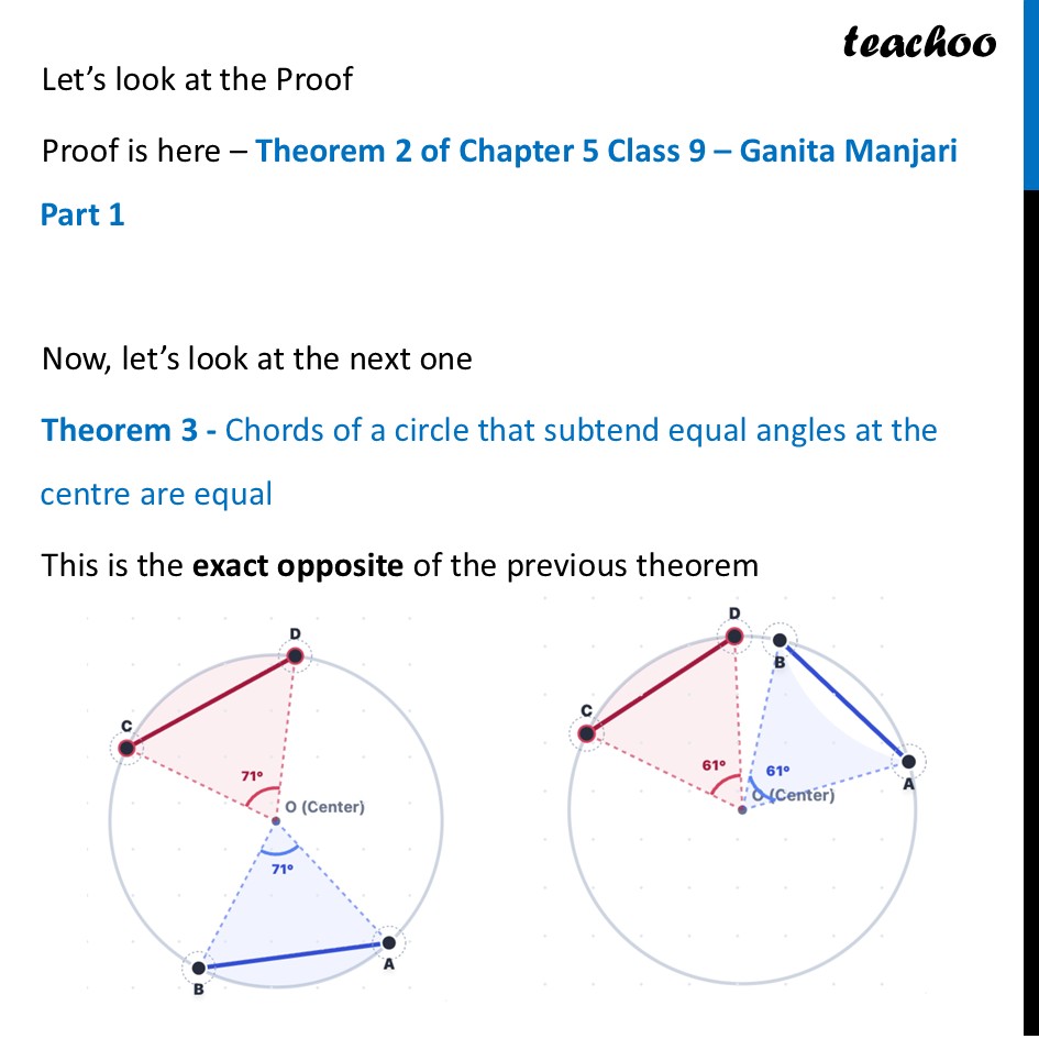 part 4 - Angle Subtended by Chords - Angle Subtended by Chords - Chapter 5 Class 9 - I’m Up and Down, and Round and Round (Ganita Manja - Class 9