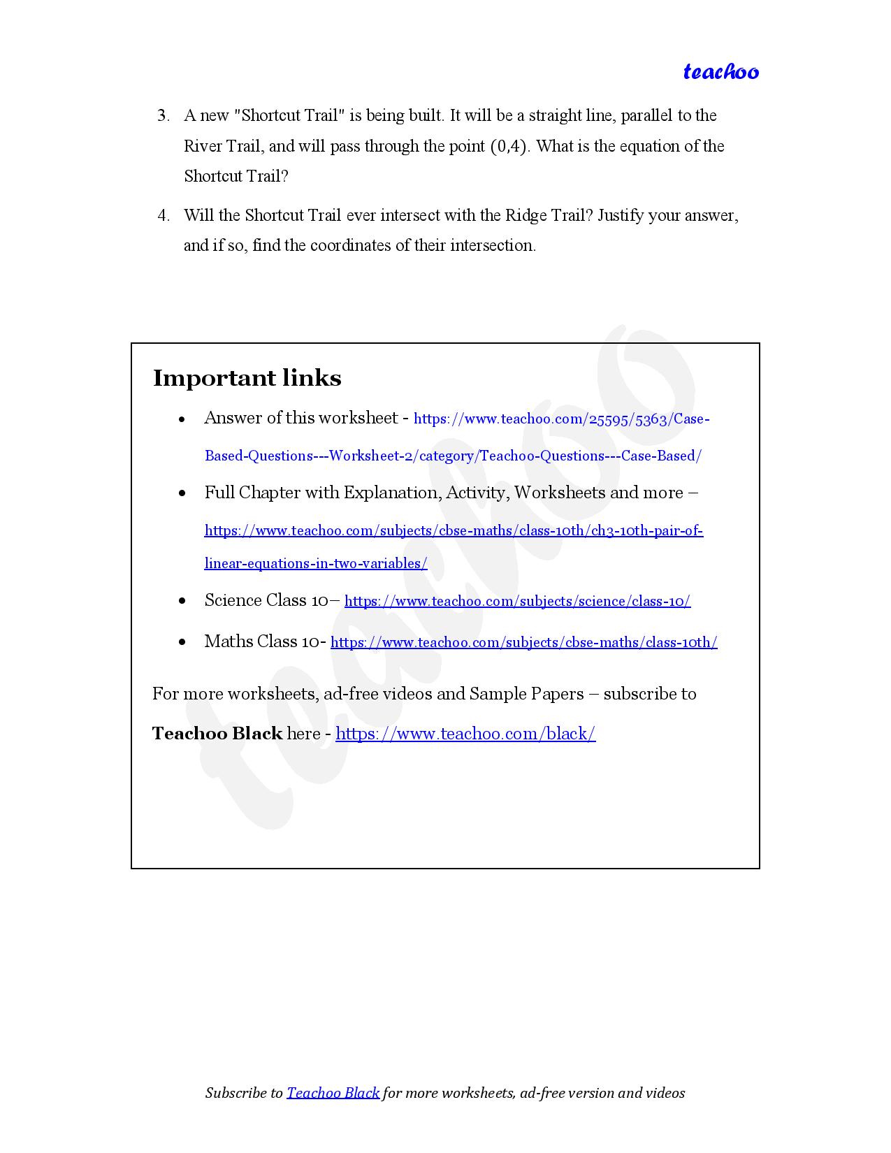 part 5 - Case Based Questions - Worksheet 2 - Teachoo Questions - Case Based - Serial order wise - Chapter 3 Class 10 Pair of Linear Equations in Two Variables