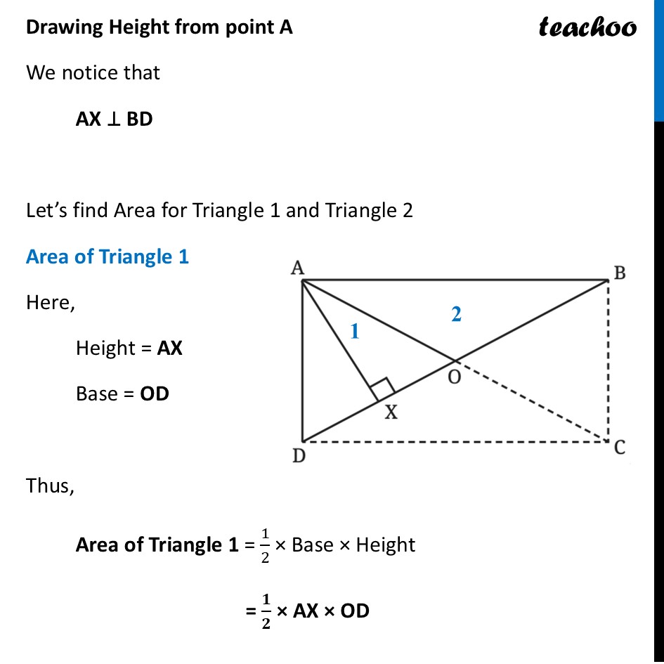 part 3 - Application 2: Proving Triangles Inside a Rectangle are Equal - Applications of Area of Triangle Formula - Chapter 7 Class 8 - Area (Ganita Prakash II) - Class 8 (Ganita Prakash - 1, 2 & Old NCERT)