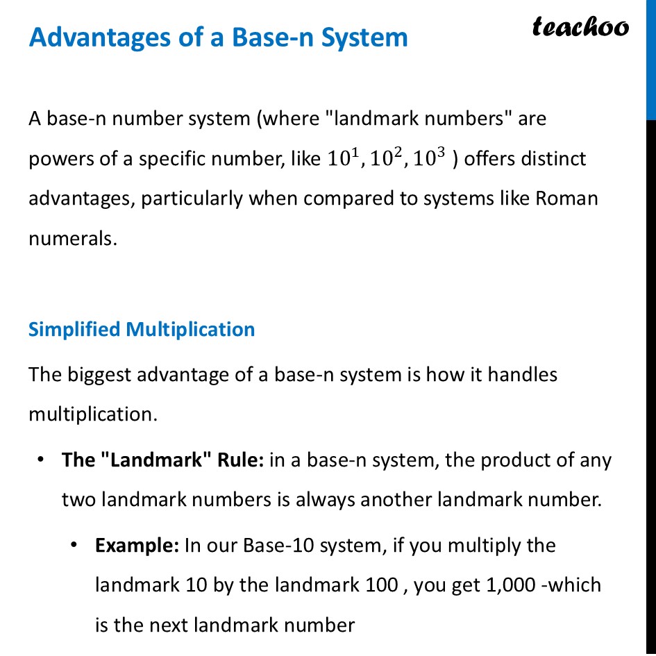 Advantages of a Base-n System - [Class 8 A Story of Numbers] - Teachoo - Variations on the Egyptian System and the Notion of Base