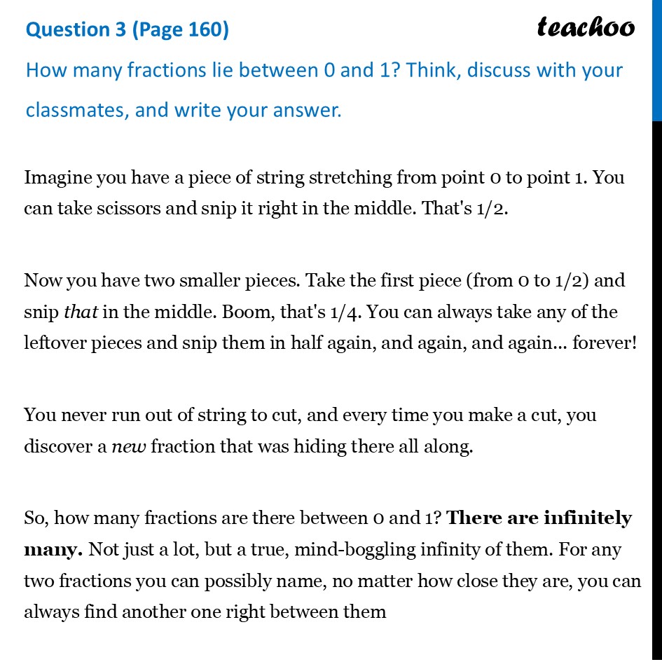 How many fractions lie between 0 and 1? Think, discuss with your - Fractions on the Number Line