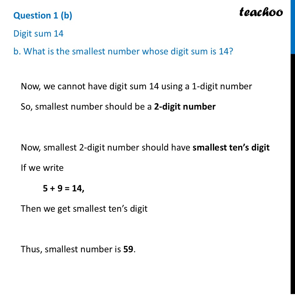 part 2 - Question 1 - Playing with Digits - Chapter 3 Class 6 - Number Play (Ganita Prakash) - Class 6 (Ganita Prakash & Old NCERT)