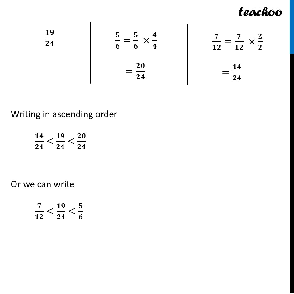 part 2 - Question 2 (b) - Page 174 - Comparing Fractions - Chapter 7 Class 6 - Fractions (Ganita Prakash) - Class 6 (Ganita Prakash & Old NCERT)