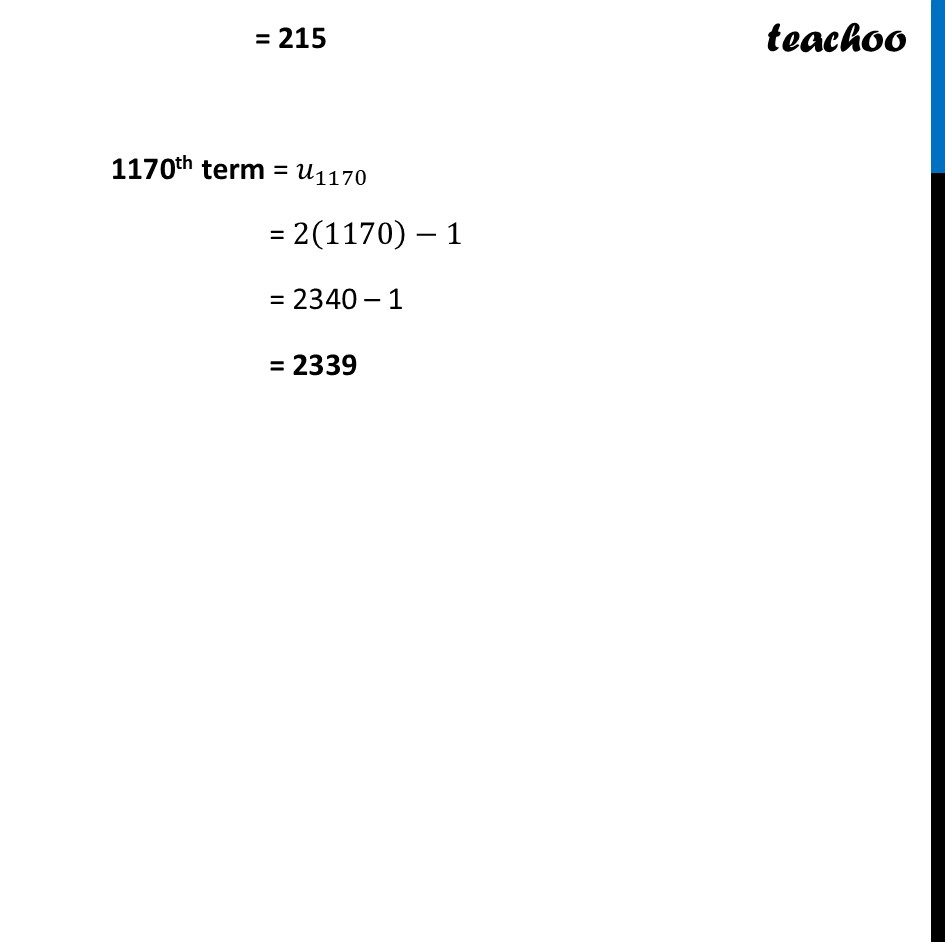 part 2 - Exercise Question 1 (Page 177) - Explicit Rule for a Sequence - Chapter 8 - Predicting What Comes Next: Exploring Sequences & Progress - Maths Class 9