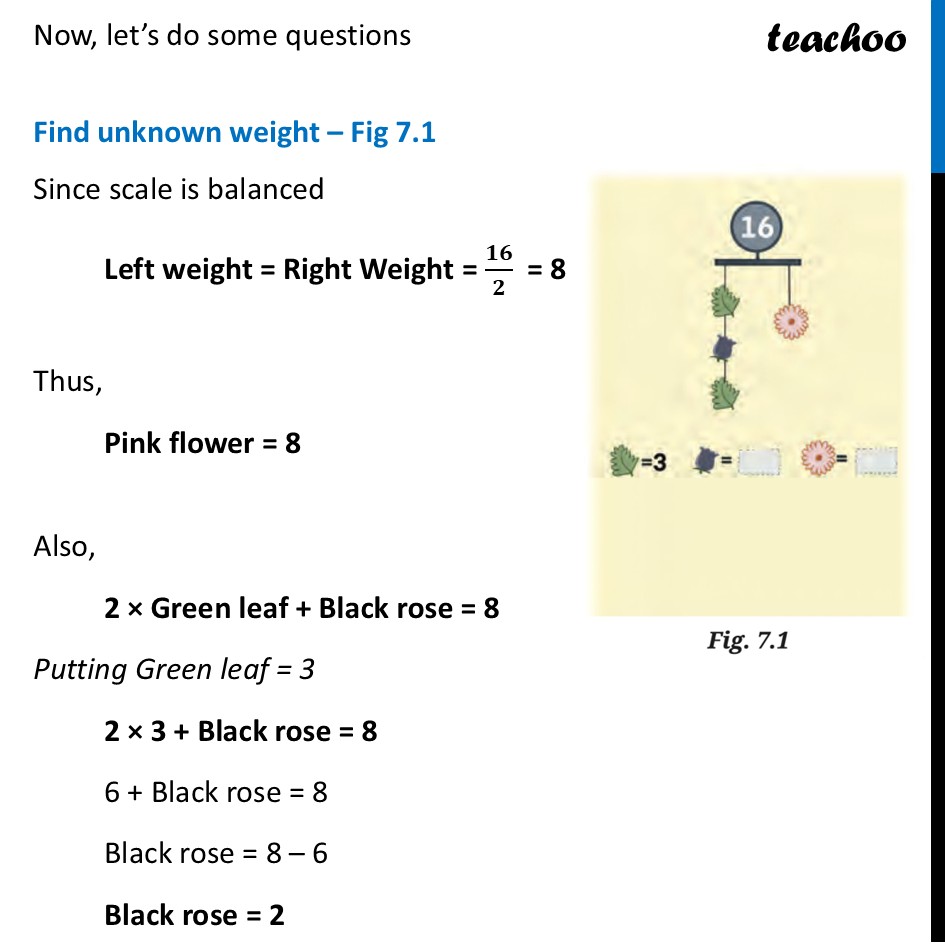 part 2 - Unknown Weights - Unknown Weights - Chapter 7 Class 7 - Finding the Unknown (Ganita Prakash II) - Class 7 (Ganita Prakash 1, 2 & old NCERT)