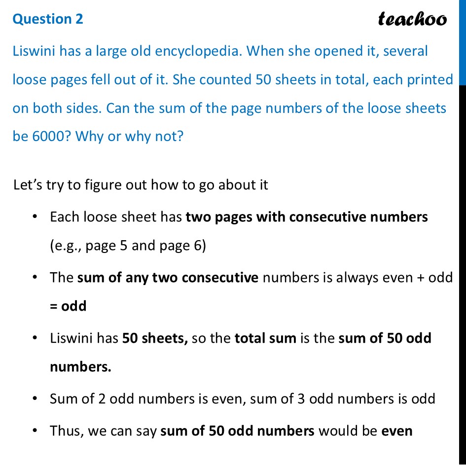 Liswini has a large old encyclopedia. When she opened it several loose - Figure it out - Page 143, 144