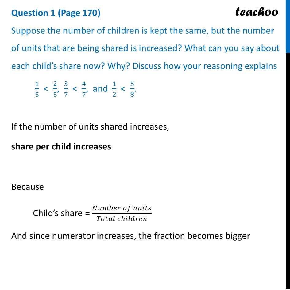 Suppose the number of children is kept the same, but the number - Questions - Page 168 to 172
