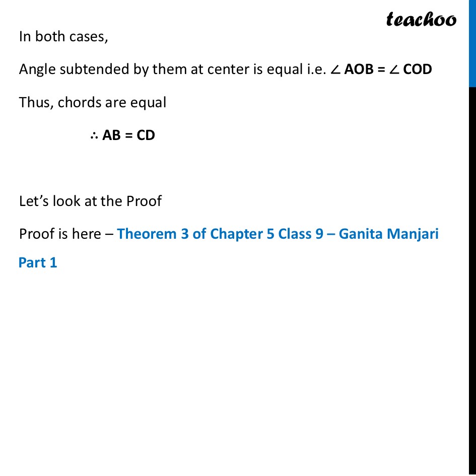 part 5 - Angle Subtended by Chords - Angle Subtended by Chords - Chapter 5 Class 9 - I’m Up and Down, and Round and Round (Ganita Manja - Class 9