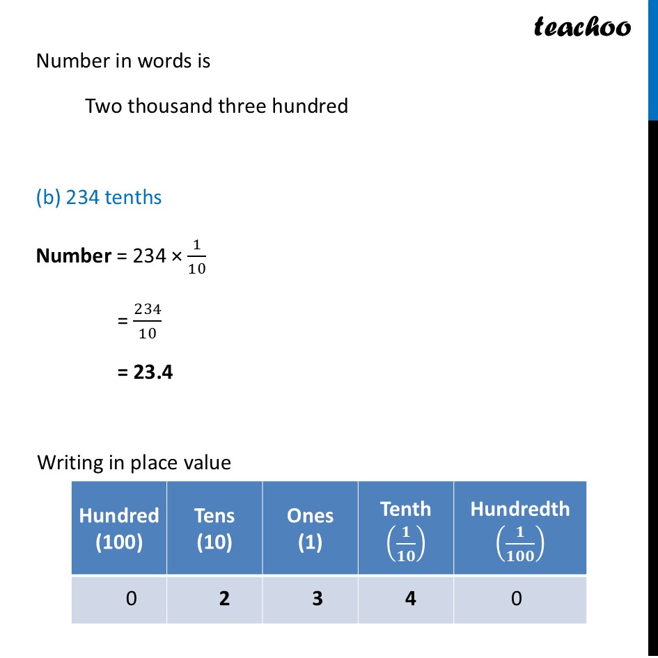 part 2 - Question 1 - Page 64 - Reading and Writing Decimals - Chapter 3 Class 7 - A peek beyond the Point (Ganita Prakash) - Class 7 (Ganita Prakash & Old NCERT)