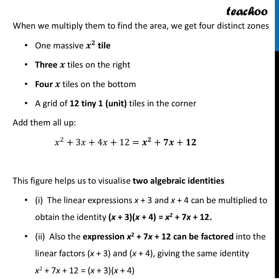 part 2 - Factorisation Using Algebra Tiles - Factorisation Using Algebra Tiles - Chapter 4 Class 9 - Exploring Algebraic Identities (Ganita Manjari I) - Class 9