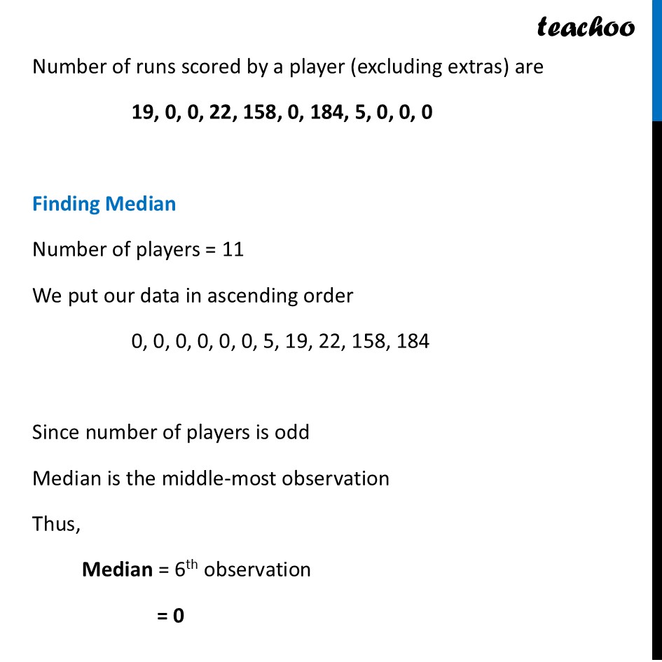 part 2 - Zero Median Runs Scored! - Variability - Chapter 5 Class 7 - Connecting the Dots... (Ganita Prakash II) - Class 7 (Ganita Prakash 1, 2 & old NCERT)