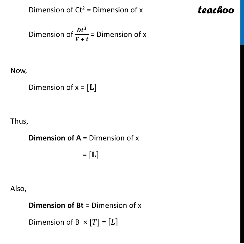 part 4 - Principle of Homogeneity of Dimensions - Concepts - Chapter 1 - Units and Measurement - Physics Class 11