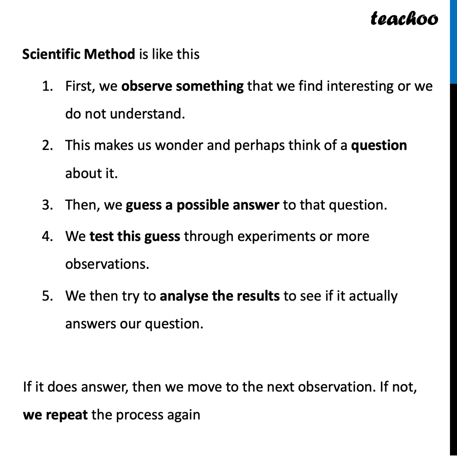 part 2 - Scientific Method - Scientific Method - Chapter 1 Class 6 - The Wonderful World of Science (Curiosity) - Class 6