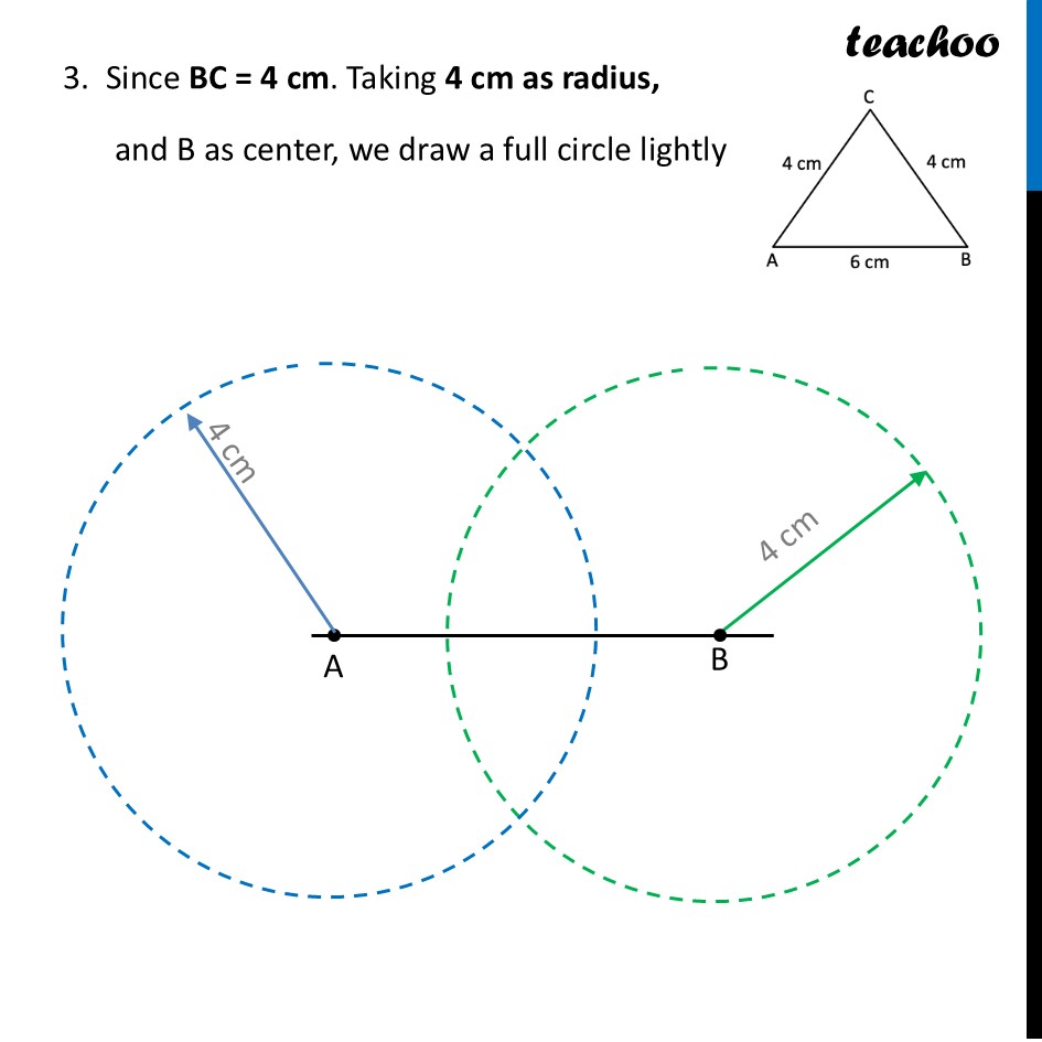 part 4 - Question (a) - Page 150 - Constructing a Triangle when its Sides are given - Chapter 7 Class 7 - A tale of three Intersecting Lines (Ganit Prakash) - Class 7 (Ganita Prakash 1, 2 & old NCERT)