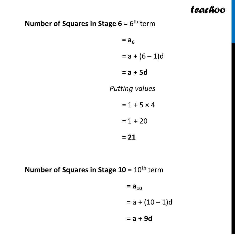 part 3 - Question 1 - Think & Reflect (Page 180) - Arithmetic Progressions - Chapter 8 - Predicting What Comes Next: Exploring Sequences & Progress - Maths Class 9