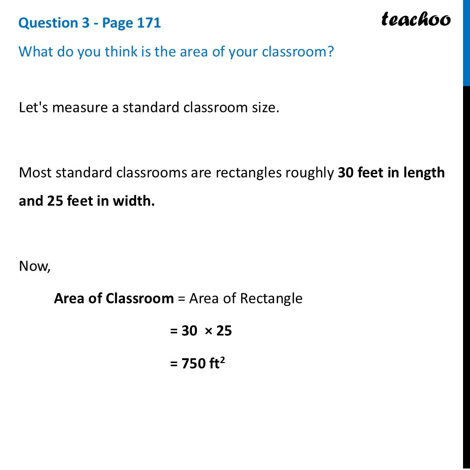 What do you think is the area of your classroom? [Ganita Prakash II] - Areas in Real Life