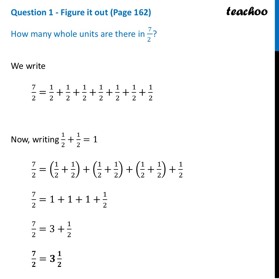 [Maths Class 6] How many whole units are there in 7/2? - Teachoo - Mixed Fractions