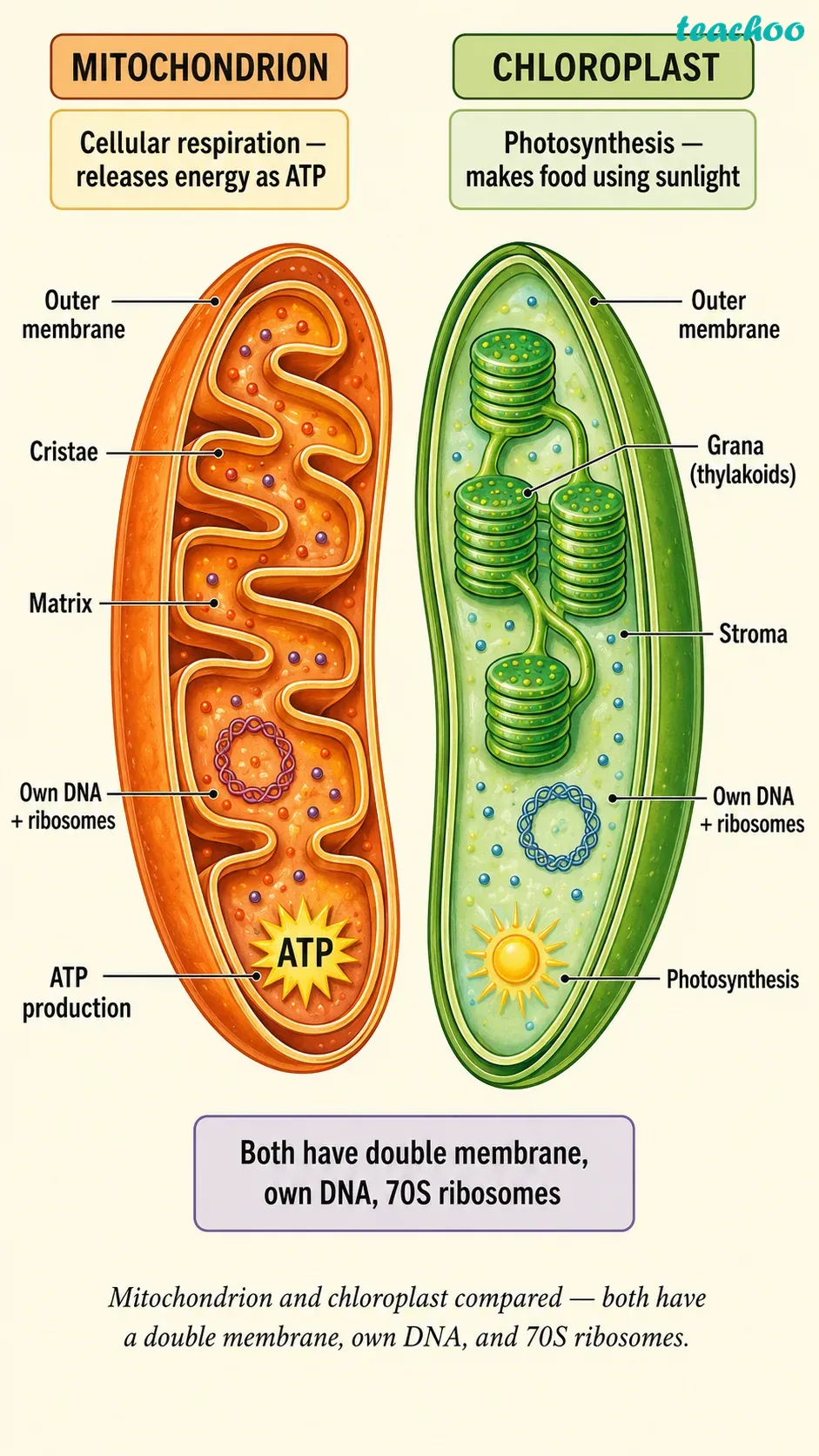 Question 6 — Mitochondria and ch - Cell — The Building Bl - [Teachoo] - Questions at the end of the chapter