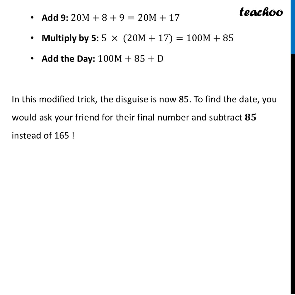 part 2 - Question 3 - Page 137 - ‘Think of a Number’ Tricks - Chapter 6 Class 8 - Algebra Play (Ganita Prakash II) - Class 8 (Ganita Prakash - 1, 2 & Old NCERT)