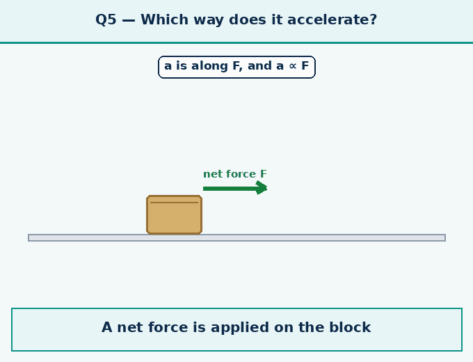 Question 5 — When a net force ac - How Forces Affect Moti - [Teachoo] - Questions at the end of the chapter
