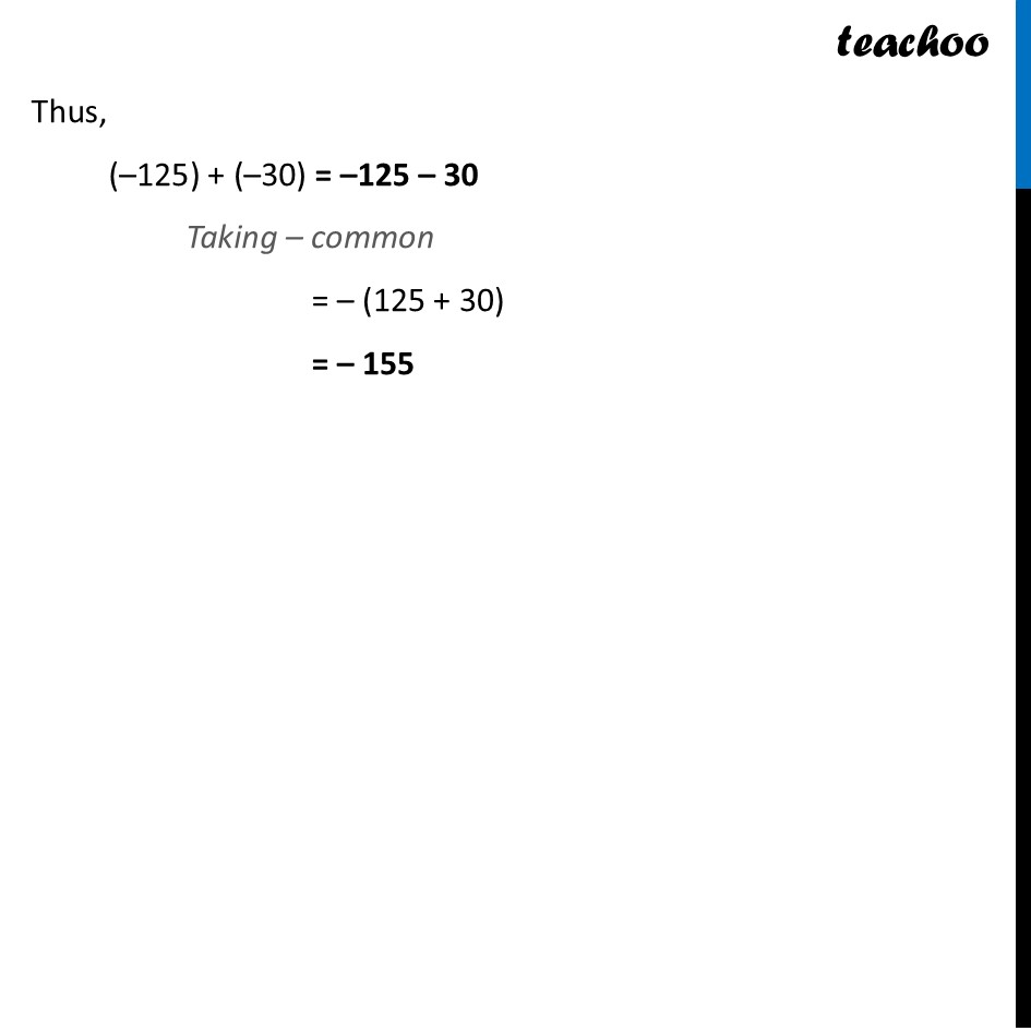 part 2 - Question 1(a) - Page 255 - Using the unmarked number line to add and subtract - Chapter 10 Class 6 - The other side of Zero (Ganita Prakash) - Class 6 (Ganita Prakash & Old NCERT)