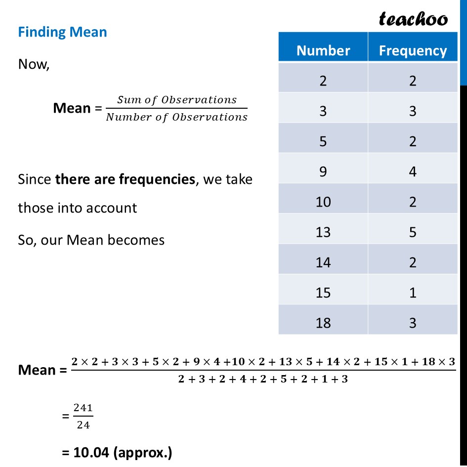 part 2 - Mean and Median with Frequencies - Mean and Median with Frequencies - Chapter 5 Class 8 - Tales by Dots and Lines (Ganita Prakash II) - Class 8 (Ganita Prakash - 1, 2 & Old NCERT)