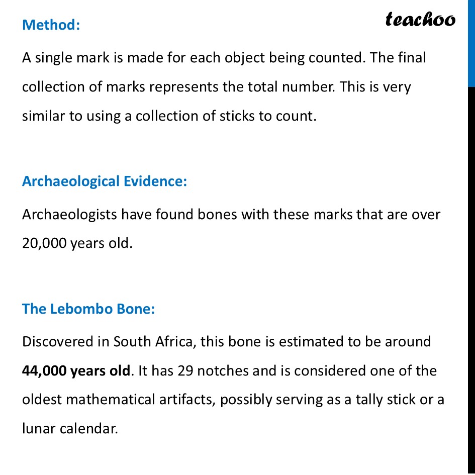 part 2 - Tally Marks on Bones and Other Surfaces - Some Early Number Systems - Chapter 3 Class 8 - A Story of Numbers (Ganita Prakash) - Class 8 (Ganita Prakash & Old NCERT)