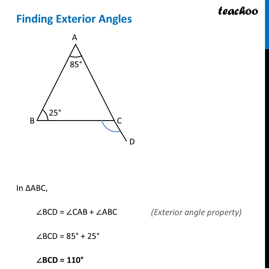 Find Exterior Angles - Worksheet with 3+ Examples - Teachoo - Exterior Angles