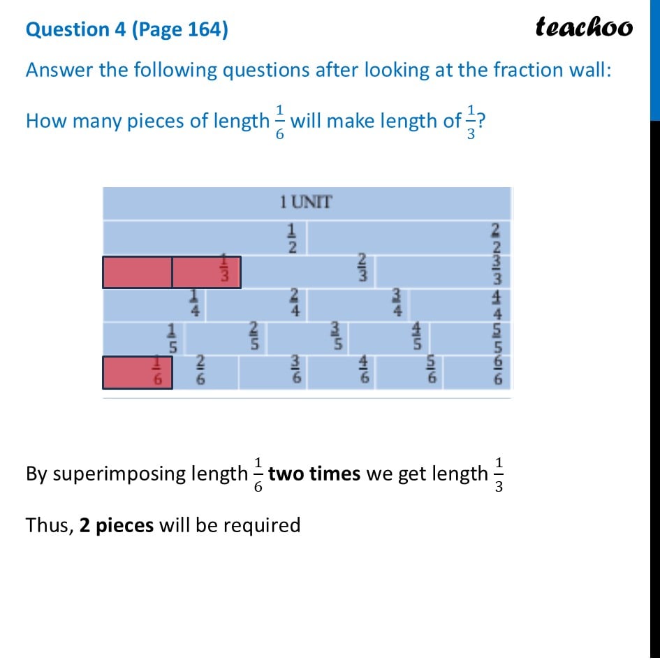 [Class 6] How many pieces of length 1/6 will make a length of 1/3? - Equivalent Fractions