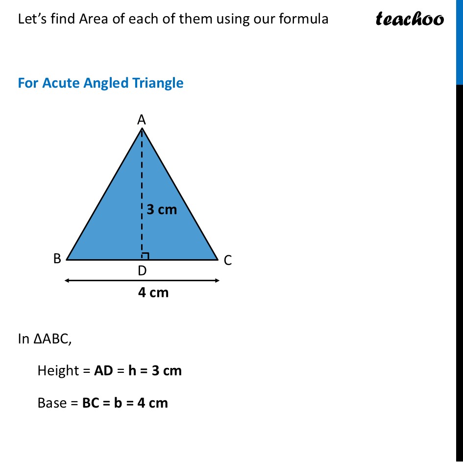 part 2 - Area of Triangle for Acute, Obtuse and Right Triangles - Area of Triangle - Chapter 7 Class 8 - Area (Ganita Prakash II) - Class 8 (Ganita Prakash - 1, 2 & Old NCERT)